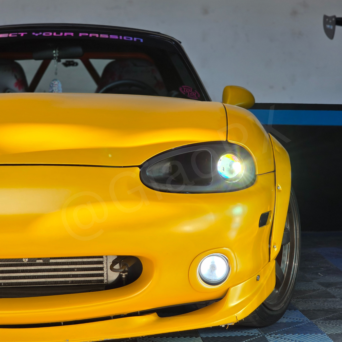 Mazda NB1 MX-5 Headlight Delete Air Intake With Projector