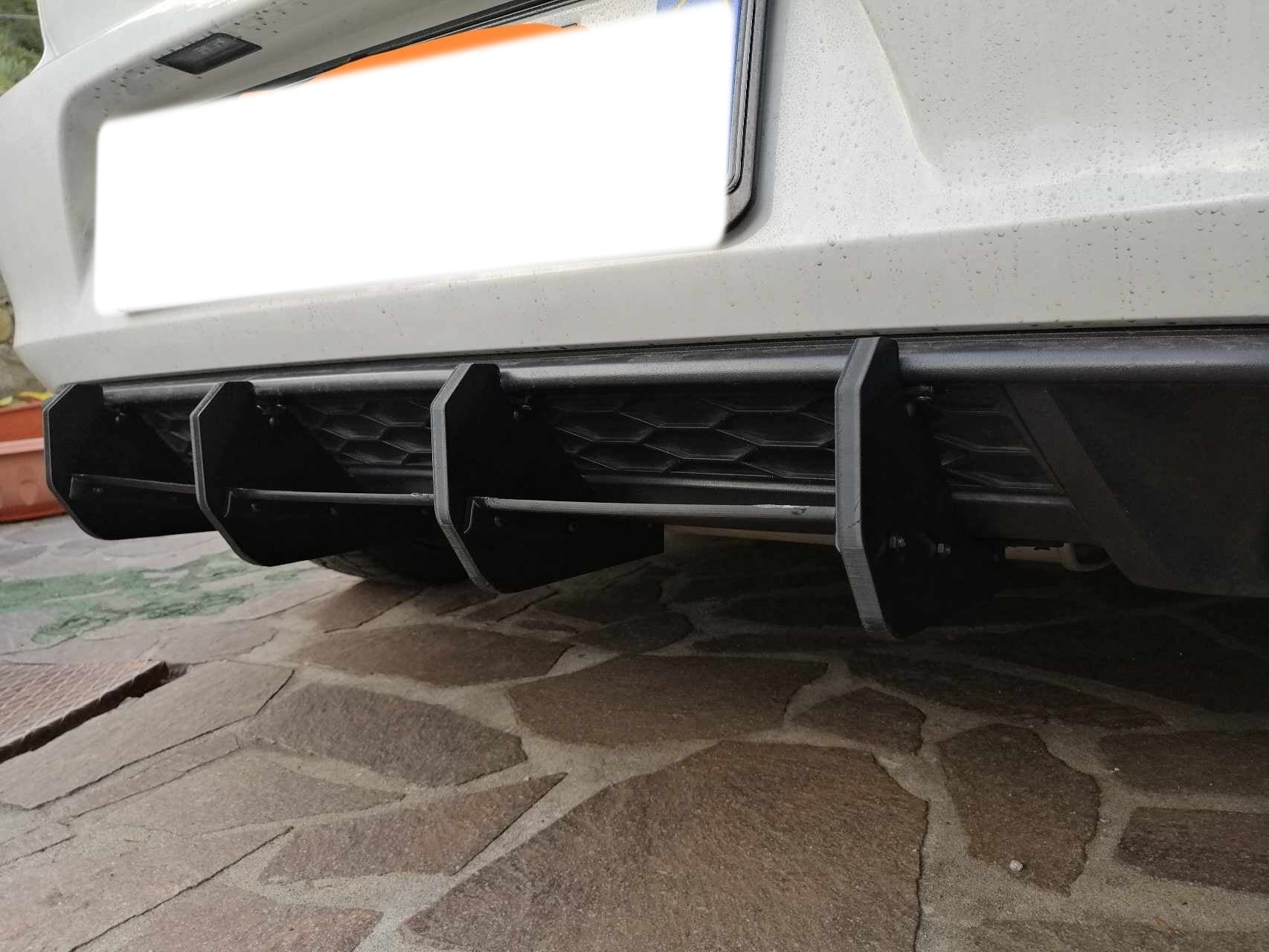 VW Golf MK7 GTI Rear Diffuser Black