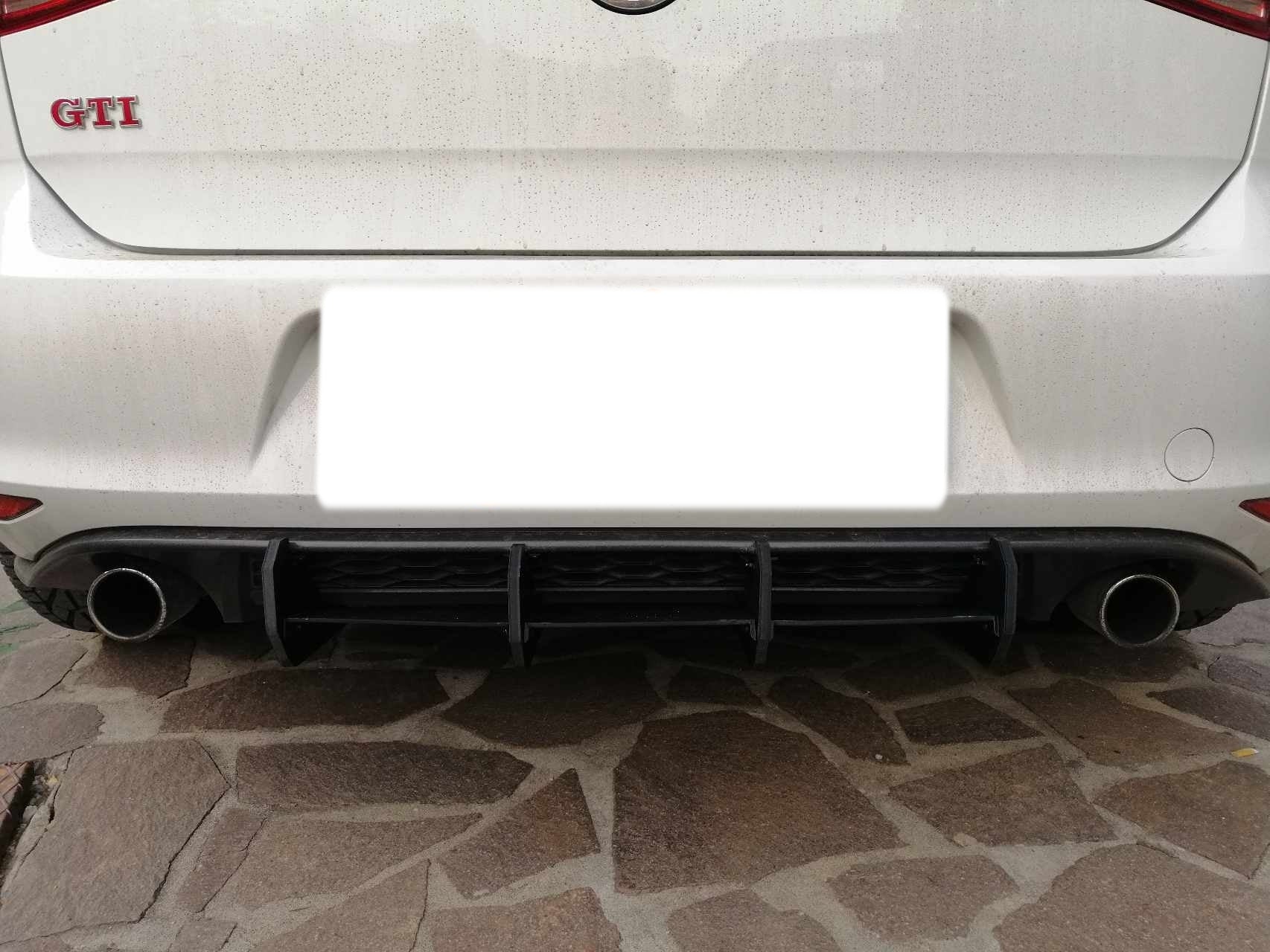 VW Golf MK7 GTI Rear Diffuser Black