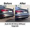 Audi A3 8V S-Line Diffuser Add-On Black