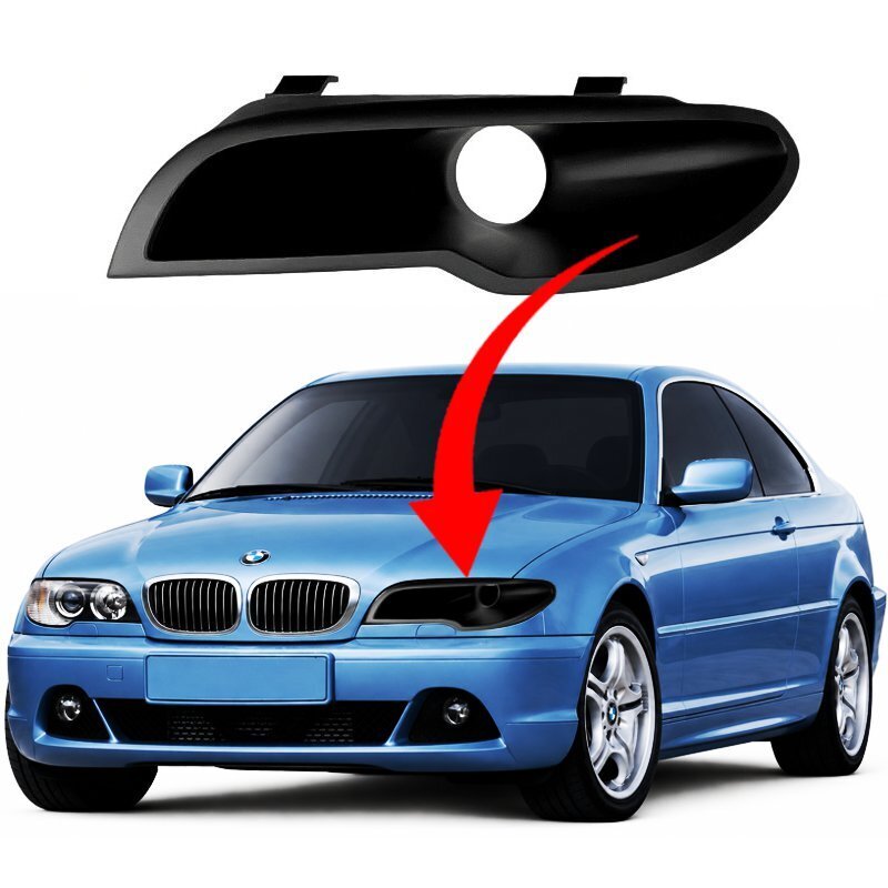 BMW E46 Coupe or Convertible headlight-delete cold-air intake duct