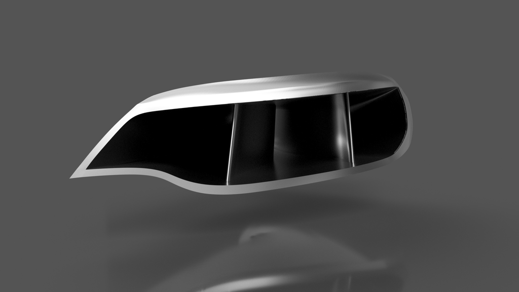 BMW F22 F87 headlight intake with additional fins