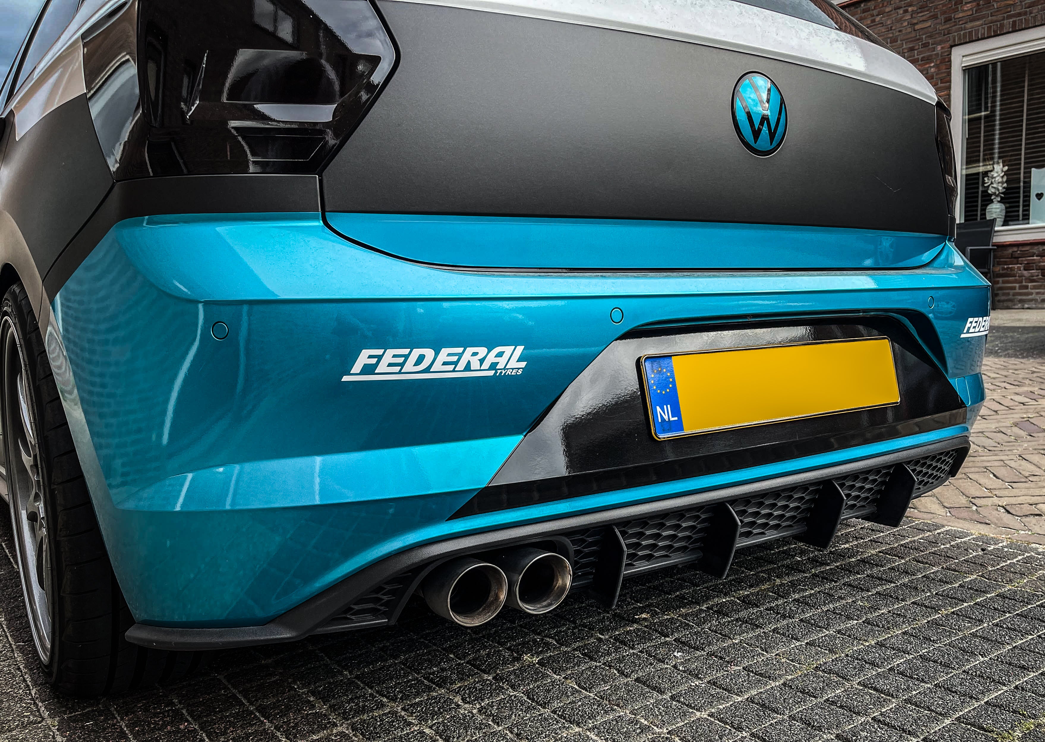 VW Polo AW GTI Rear Diffuser Fins 6th-generation Polo GTI (2017–2021 pre-facelift and 2021+ facelift)