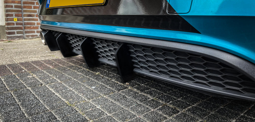 VW Polo AW GTI Rear Diffuser Fins 6th-generation Polo GTI (2017–2021 pre-facelift and 2021+ facelift)