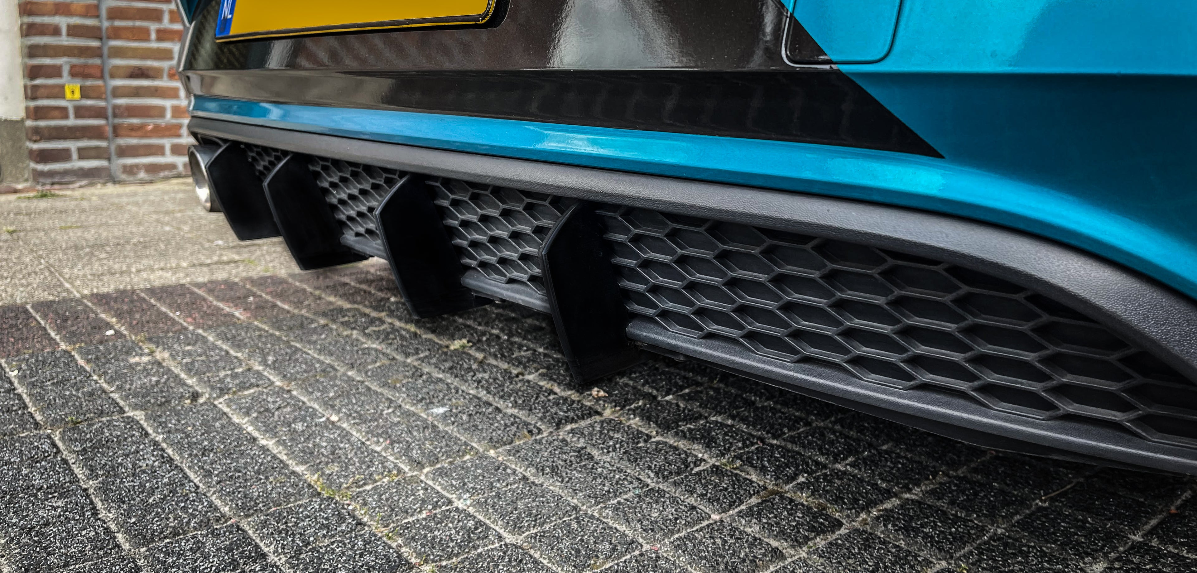VW Polo AW GTI Rear Diffuser Fins 6th-generation Polo GTI (2017–2021 pre-facelift and 2021+ facelift)