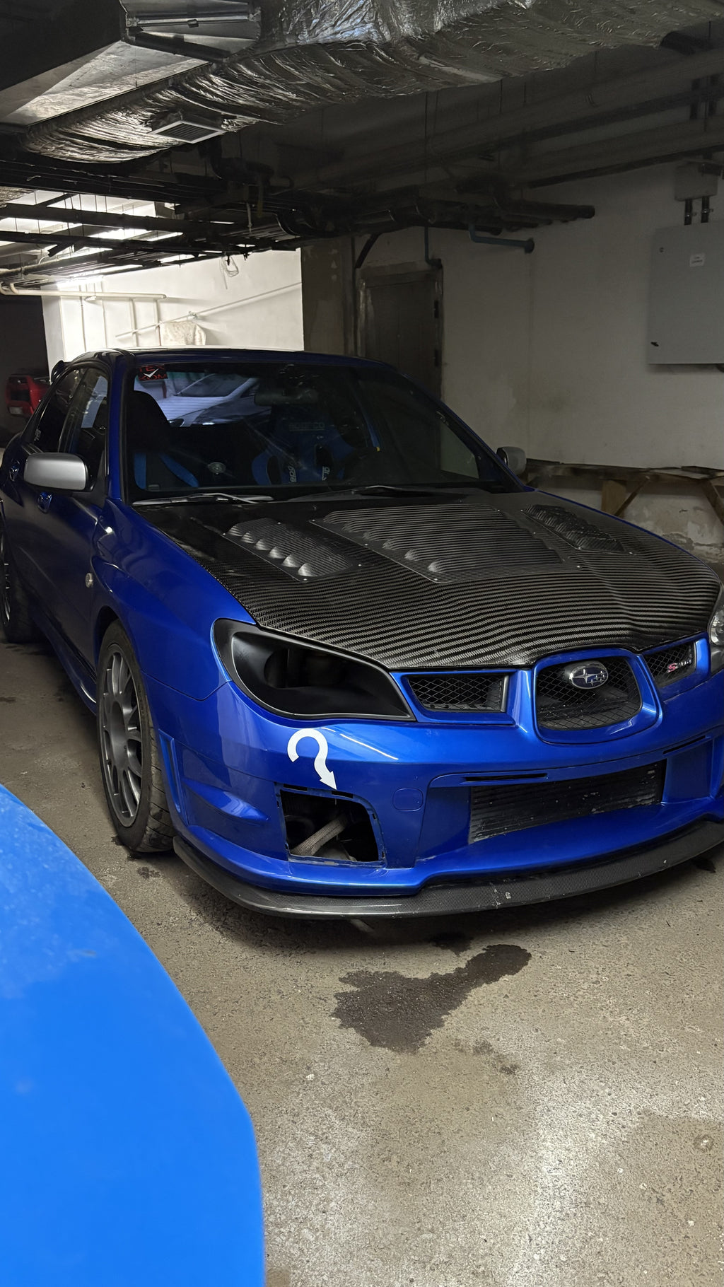 Subaru Impreza GDB with this headlight delete intake